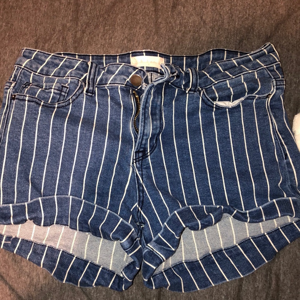 blue jean shorts